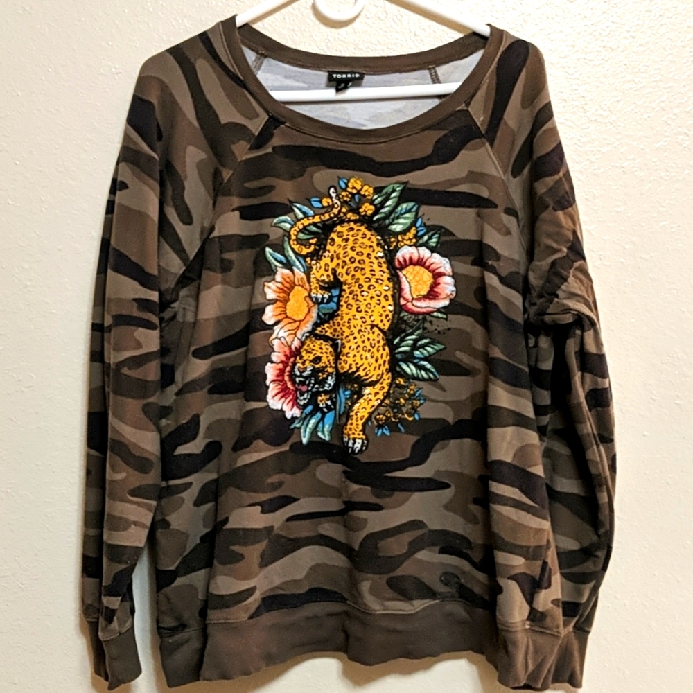 Camo Leopard Sweater
